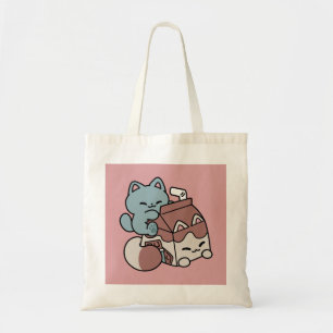 Tote Bag Chat Mignon Lait Chocolat – Boisson Confortable et