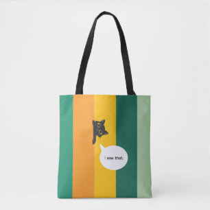 Tote Bag Chat Mignon Qui Regarde Cadeau Pour Amateur De Cha