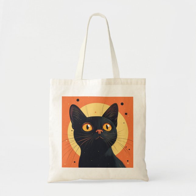 Tote Bag Chat noir de lofi (Devant)
