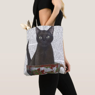 Tote Bag Chat noir en Teacup