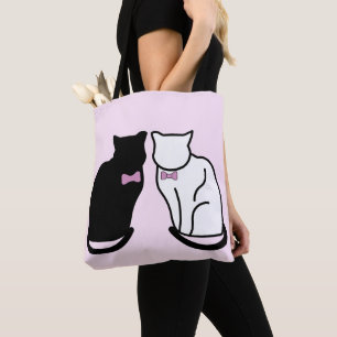 Tote Bag Chat noir et blanc