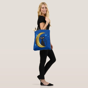 Tote Bag Chat noir Mid Century Modern MCM Rétro Atomique