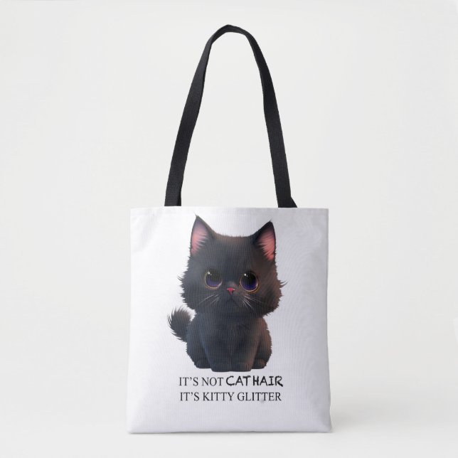 Tote Bag Chat noir moelleux (Devant)