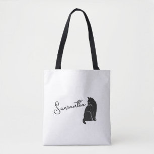 Tote Bag Chat noir personnalisé - Retour