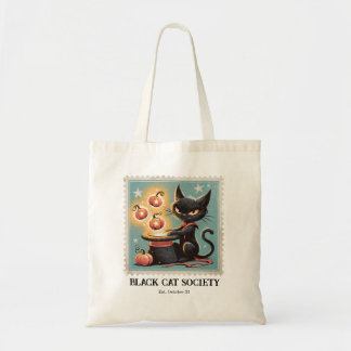 Tote Bag Chat noir vintage Halloween