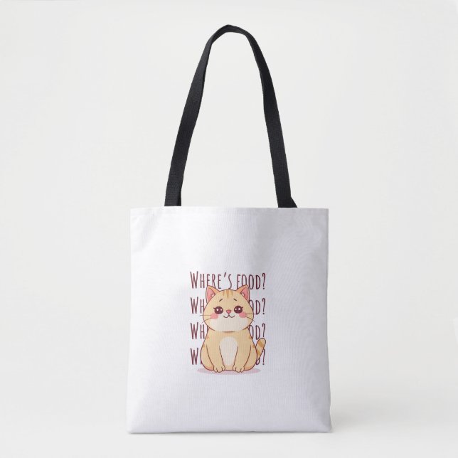 Tote Bag Chat roux affamé  (Devant)