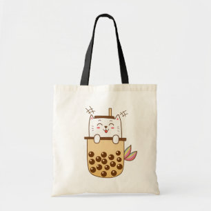 Tote Bag Chat Sirène Boba Thé de Lait