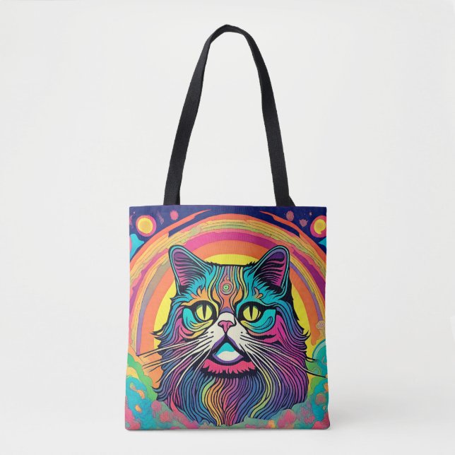 Tote Bag Chat zen moderne (Devant)