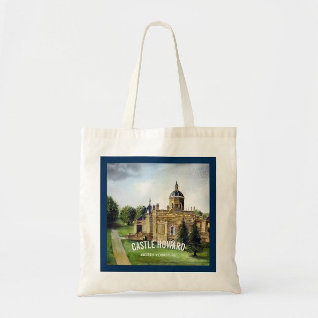 Tote Bag Château Howard North Yorkshire peinture aquarelle (Devant)