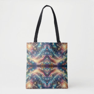 Tote Bag Château Lointain Céleste Coloré Fantastique Mystiq