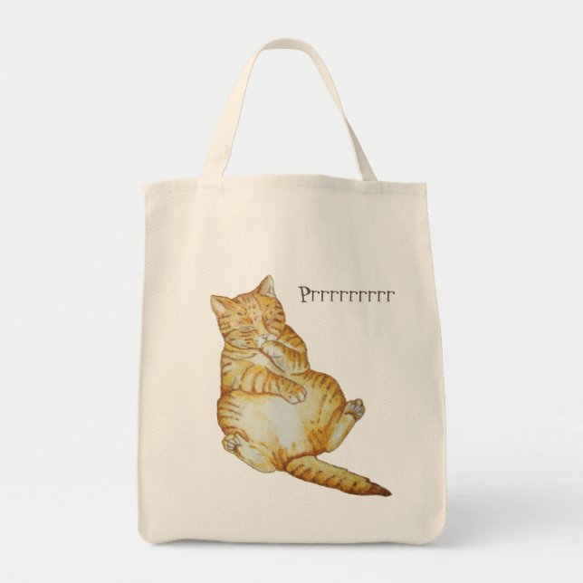 Tote Bag chaton mignon couchage gingembre chaton design d'a (Devant)