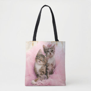 Tote Bag Chatons doux dans les diadèmes et le tutu