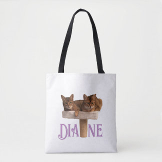 Tote Bag Chats Abyssiniens personnalisés Shopping Fourre-to