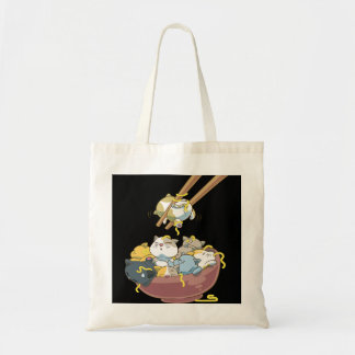 Tote Bag Chats japonais amusant Ramen Kawaii