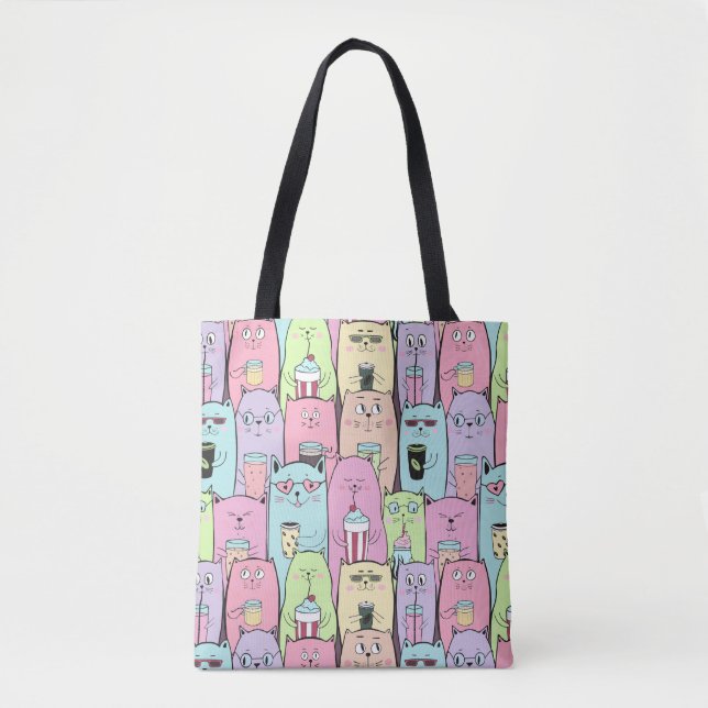 Tote Bag Chats mignons (Devant)