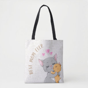 Tote Bag Chats mignons, grand cadeau de jour pour les mères
