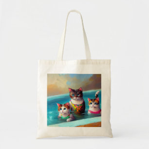 Tote Bag Chats nage
