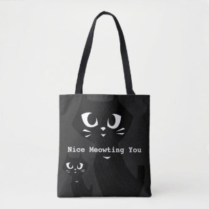 Tote Bag Chats noirs chanceux
