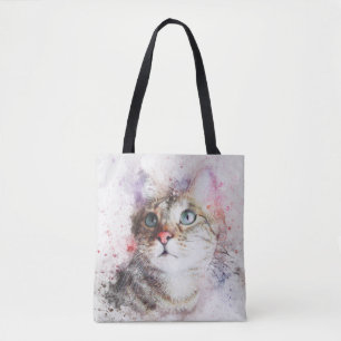 Tote Bag Chats Watercolor