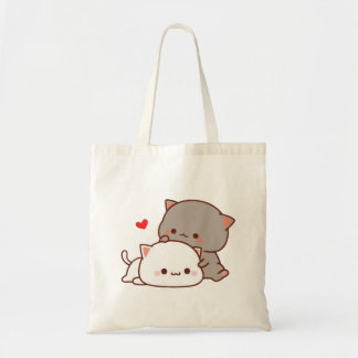 Tote Bag chatte mochi peach