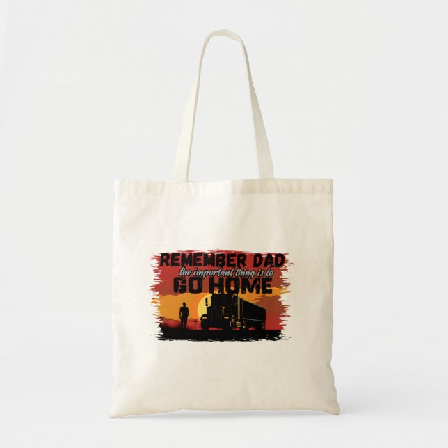 Tote Bag Chauffeur de camion Papa Road Voyage Famille Amour (Devant)