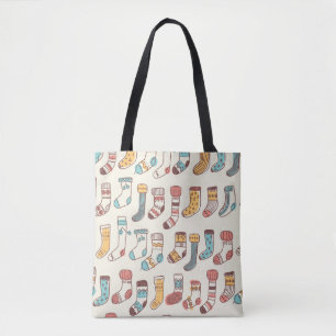 Tote Bag Chaussettes Doodle mignonnes : Simplicité scandina