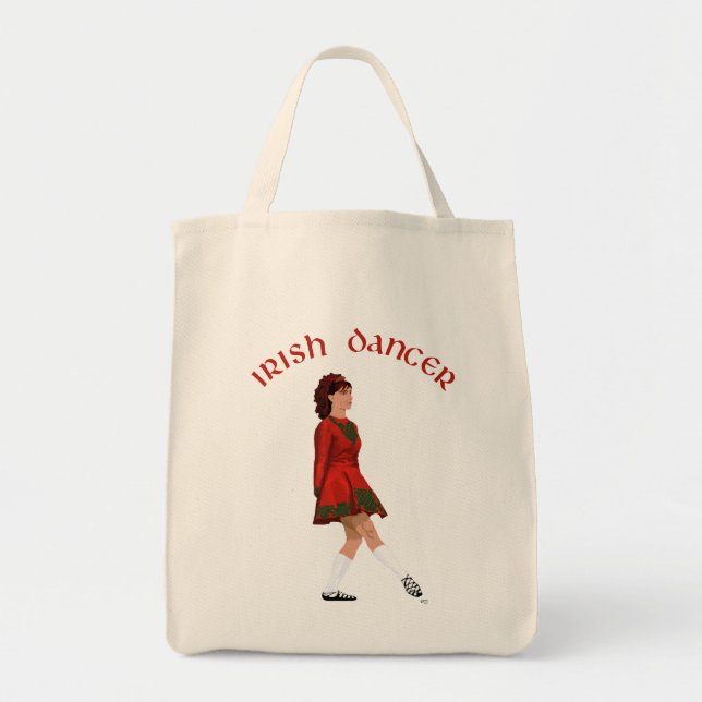 Tote Bag Chaussure molle danseur irlandais en rouge (Devant)