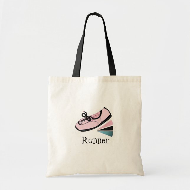 Tote Bag Chaussure rose - Coureur (Devant)