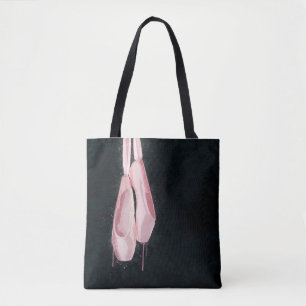 Tote Bag Chaussures de ballet de rose d'art de bruit