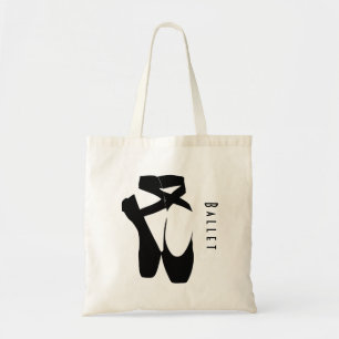 Tote Bag Chaussures de Ballet Noir En Pointe
