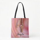 Chaussures d'orteil rose avec nom mignon Ballet