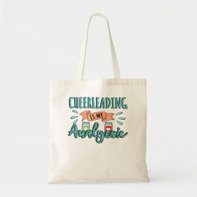 Tote Bag Cheerled est mon devis de design analgésique (Devant)