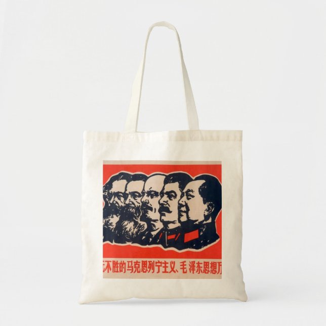 Tote Bag Chef communiste de la propagande Mao Stalin (Devant)