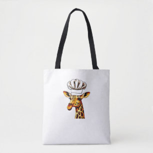 Tote Bag Chef Giraffe - Cute Giraffe Dans Un Chef Casquette