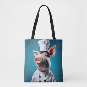 Tote Bag Chef Pig