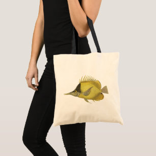 Tote Bag Chelmon Longirostris Tropical Jaune, Poisson Vinta