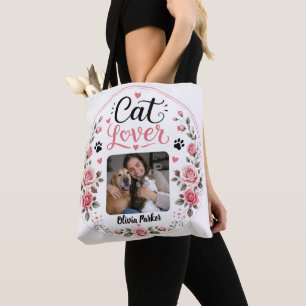 Tote Bag Chemise photo personnalisée pour maman de chat ave