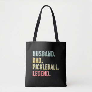 Tote Bag Chemise Vintage Homme Mari Papa Légende Pickleball