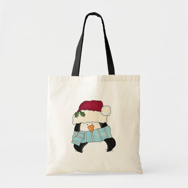 Tote Bag Chemises et cadeaux de Noël en pingouin (Devant)