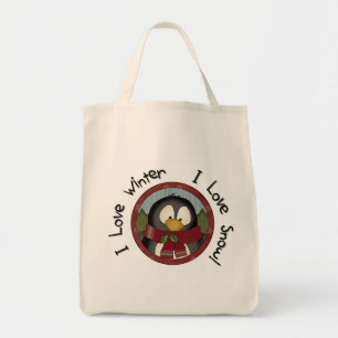 Tote Bag Chemises et cadeaux de vacances en pingouin d'hive