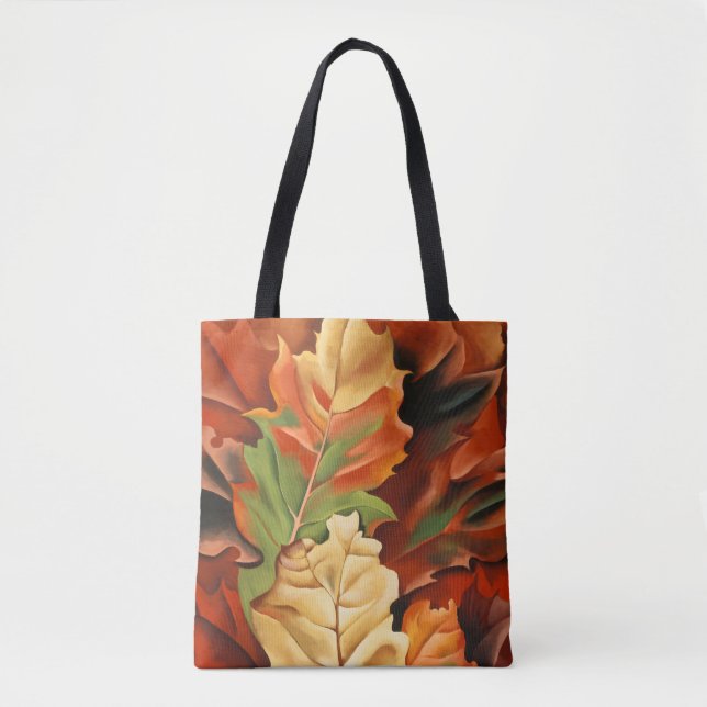 Tote Bag Chêne d'automne feuilles art abstrait Géorgie O'Ke (Devant)