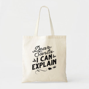 Tote Bag Cher Père Noël, Je Peux Expliquer
