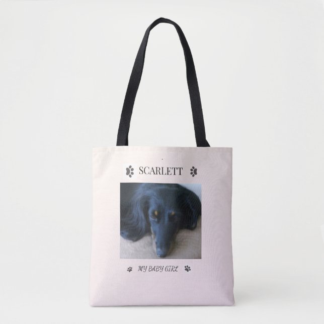 Tote Bag Cherished Paw Print Companion (Devant)