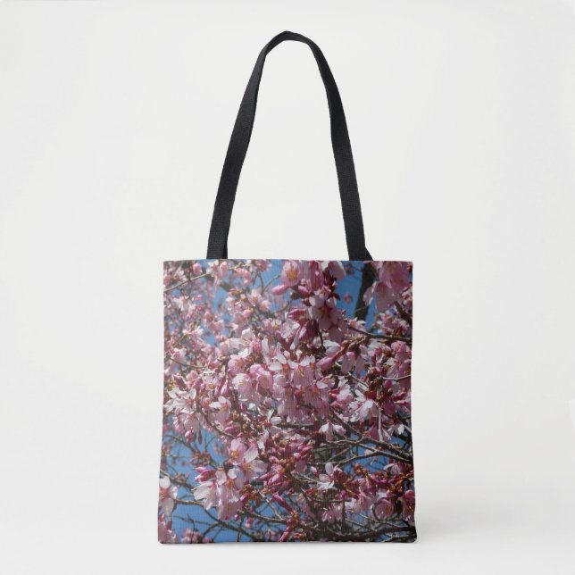 Tote Bag Cherry Blossoms et Blue Sky Spring Floral (Devant)