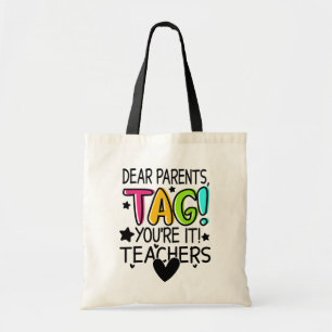 Tote Bag Chers parents Tag Vous êtes ça l'amour Enseignants