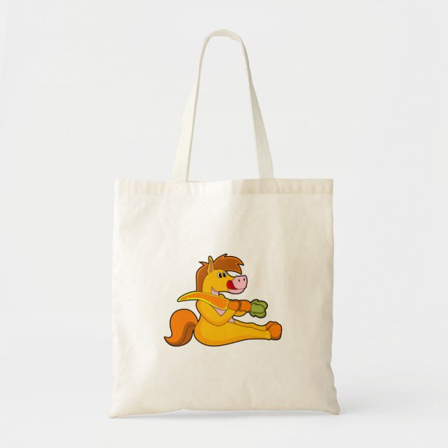 Tote Bag Cheval à la carotte (Devant)