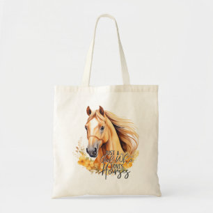 Tote Bag Cheval à l'aquarelle mignonne