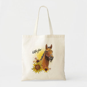 Tote Bag Cheval à main avec tournesol