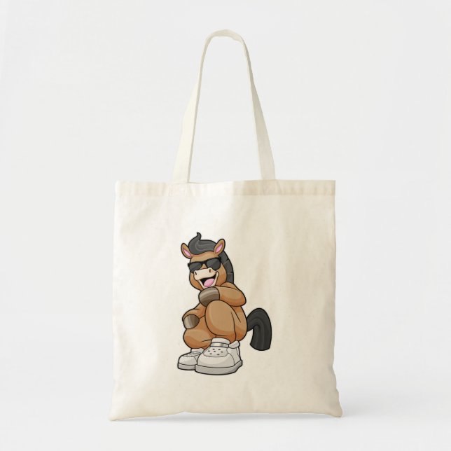 Tote Bag Cheval avec de grandes chaussures (Devant)