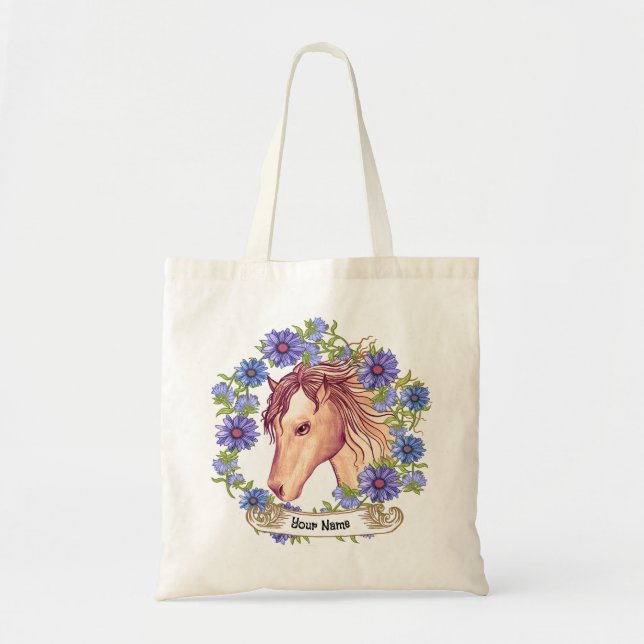Tote Bag Cheval Blue Daisy (Devant)